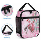 Australia Funny Pink Galah Christmas Lunch Bag Aboriginal Eucalyptus Blossoms Watercolor
