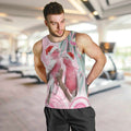 Australia Funny Pink Galah Christmas Men Tank Top Aboriginal Eucalyptus Blossoms Watercolor - Aussie Hoodie