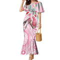 Australia Funny Pink Galah Christmas Mermaid Dress Aboriginal Eucalyptus Blossoms Watercolor - Aussie Hoodie