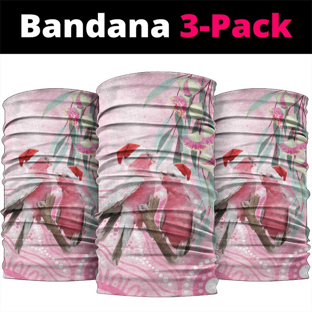 Australia Funny Pink Galah Christmas Neck Gaiter Aboriginal Eucalyptus Blossoms Watercolor - Aussie Hoodie