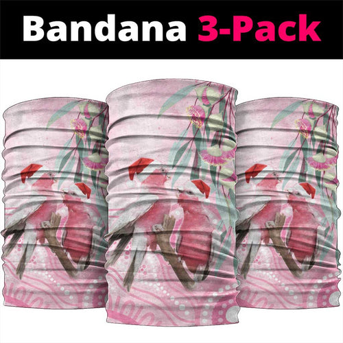 Australia Funny Pink Galah Christmas Neck Gaiter Aboriginal Eucalyptus Blossoms Watercolor - Aussie Hoodie