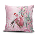 Australia Funny Pink Galah Christmas Pillow Cover Aboriginal Eucalyptus Blossoms Watercolor - Aussie Hoodie