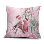 Australia Funny Pink Galah Christmas Pillow Cover Aboriginal Eucalyptus Blossoms Watercolor - Aussie Hoodie