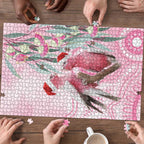 Australia Funny Pink Galah Christmas Puzzle Aboriginal Eucalyptus Blossoms Watercolor - Aussie Hoodie