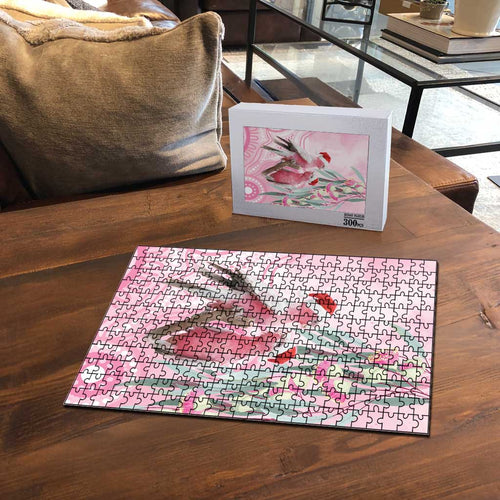 Australia Funny Pink Galah Christmas Puzzle Aboriginal Eucalyptus Blossoms Watercolor - Aussie Hoodie