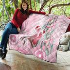 Australia Funny Pink Galah Christmas Quilt Aboriginal Eucalyptus Blossoms Watercolor - Aussie Hoodie