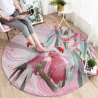 Australia Funny Pink Galah Christmas Round Carpet Aboriginal Eucalyptus Blossoms Watercolor - Aussie Hoodie