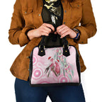 Australia Funny Pink Galah Christmas Shoulder Handbag Aboriginal Eucalyptus Blossoms Watercolor - Aussie Hoodie