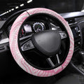 Australia Funny Pink Galah Christmas Steering Wheel Cover Aboriginal Eucalyptus Blossoms Watercolor - Aussie Hoodie