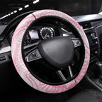 Australia Funny Pink Galah Christmas Steering Wheel Cover Aboriginal Eucalyptus Blossoms Watercolor - Aussie Hoodie
