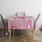 Australia Funny Pink Galah Christmas Tablecloth Aboriginal Eucalyptus Blossoms Watercolor - Aussie Hoodie