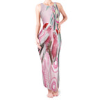 Australia Funny Pink Galah Christmas Tank Maxi Dress Aboriginal Eucalyptus Blossoms Watercolor - Aussie Hoodie
