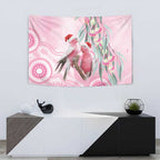 Australia Funny Pink Galah Christmas Tapestry Aboriginal Eucalyptus Blossoms Watercolor - Aussie Hoodie