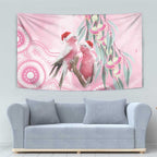 Australia Funny Pink Galah Christmas Tapestry Aboriginal Eucalyptus Blossoms Watercolor - Aussie Hoodie