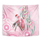 Australia Funny Pink Galah Christmas Tapestry Aboriginal Eucalyptus Blossoms Watercolor - Aussie Hoodie
