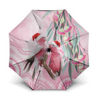 Australia Funny Pink Galah Christmas Umbrella Aboriginal Eucalyptus Blossoms Watercolor - Aussie Hoodie
