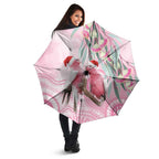Australia Funny Pink Galah Christmas Umbrella Aboriginal Eucalyptus Blossoms Watercolor - Aussie Hoodie