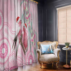 Australia Funny Pink Galah Christmas Window Curtain Aboriginal Eucalyptus Blossoms Watercolor - Aussie Hoodie