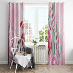 Australia Funny Pink Galah Christmas Window Curtain Aboriginal Eucalyptus Blossoms Watercolor - Aussie Hoodie