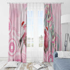 Australia Funny Pink Galah Christmas Window Curtain Aboriginal Eucalyptus Blossoms Watercolor - Aussie Hoodie
