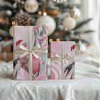 Australia Funny Pink Galah Christmas Wrapping Paper Aboriginal Eucalyptus Blossoms Watercolor - Aussie Hoodie