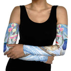 Australia Superb Fairywren Christmas Arm Sleeves Aboriginal Eucalyptus Blossoms Watercolor - Aussie Hoodie