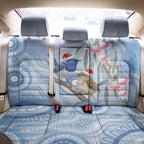 Australia Superb Fairywren Christmas Back Car Seat Cover Aboriginal Eucalyptus Blossoms Watercolor - Aussie Hoodie