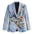 Australia Superb Fairywren Christmas Blazer Aboriginal Eucalyptus Blossoms Watercolor - Aussie Hoodie
