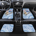 Australia Superb Fairywren Christmas Car Mats Aboriginal Eucalyptus Blossoms Watercolor - Aussie Hoodie
