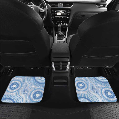 Australia Superb Fairywren Christmas Car Mats Aboriginal Eucalyptus Blossoms Watercolor - Aussie Hoodie