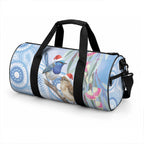 Australia Superb Fairywren Christmas Duffle Bag Aboriginal Eucalyptus Blossoms Watercolor