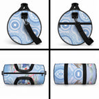 Australia Superb Fairywren Christmas Duffle Bag Aboriginal Eucalyptus Blossoms Watercolor