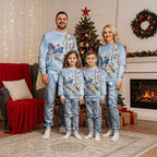 Australia Superb Fairywren Christmas Pajama Set Aboriginal Eucalyptus Blossoms Watercolor - Aussie Hoodie