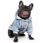 Australia Superb Fairywren Christmas Pet Hoodie Aboriginal Eucalyptus Blossoms Watercolor