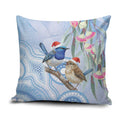 Australia Superb Fairywren Christmas Pillow Cover Aboriginal Eucalyptus Blossoms Watercolor - Aussie Hoodie