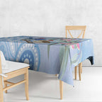 Australia Superb Fairywren Christmas Tablecloth Aboriginal Eucalyptus Blossoms Watercolor - Aussie Hoodie