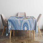 Australia Superb Fairywren Christmas Tablecloth Aboriginal Eucalyptus Blossoms Watercolor - Aussie Hoodie