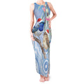 Australia Superb Fairywren Christmas Tank Maxi Dress Aboriginal Eucalyptus Blossoms Watercolor - Aussie Hoodie