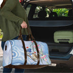 Australia Superb Fairywren Christmas Travel Bag Aboriginal Eucalyptus Blossoms Watercolor - Aussie Hoodie