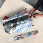 Australia Superb Fairywren Christmas Umbrella Aboriginal Eucalyptus Blossoms Watercolor - Aussie Hoodie