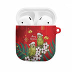 New Zealand Kakapo Christmas AirPods Case Owl Parrot Santa Sliver Fern Manuka - Red - Aussie Hoodie