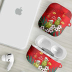 New Zealand Kakapo Christmas AirPods Case Owl Parrot Santa Sliver Fern Manuka - Red - Aussie Hoodie
