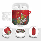 New Zealand Kakapo Christmas AirPods Case Owl Parrot Santa Sliver Fern Manuka - Red - Aussie Hoodie