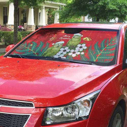New Zealand Kakapo Christmas Auto Sun Shade Owl Parrot Santa Sliver Fern Manuka - Red - Aussie Hoodie