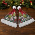 New Zealand Kakapo Christmas Santa Hat Owl Parrot Santa Sliver Fern Manuka - Red - Aussie Hoodie
