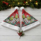 New Zealand Kakapo Christmas Santa Hat Owl Parrot Santa Sliver Fern Manuka - Red - Aussie Hoodie