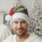 New Zealand Kakapo Christmas Santa Hat Owl Parrot Santa Sliver Fern Manuka - Red - Aussie Hoodie
