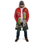 New Zealand Kakapo Christmas Cloak Owl Parrot Santa Sliver Fern Manuka - Red - Aussie Hoodie