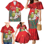 New Zealand Kakapo Christmas Family Matching Mermaid Dress and Hawaiian Shirt Owl Parrot Santa Sliver Fern Manuka - Red - Aussie Hoodie