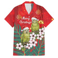 New Zealand Kakapo Christmas Family Matching Mermaid Dress and Hawaiian Shirt Owl Parrot Santa Sliver Fern Manuka - Red - Aussie Hoodie